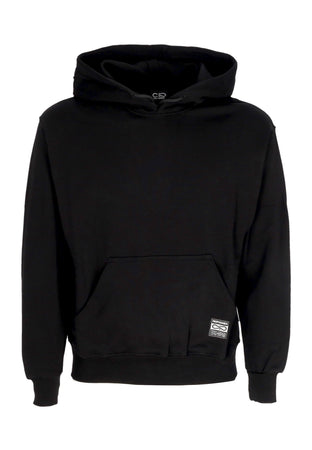 PROPAGANDA Felpa Cappuccio Uomo Label Bicolor Hoodie Black da uomo