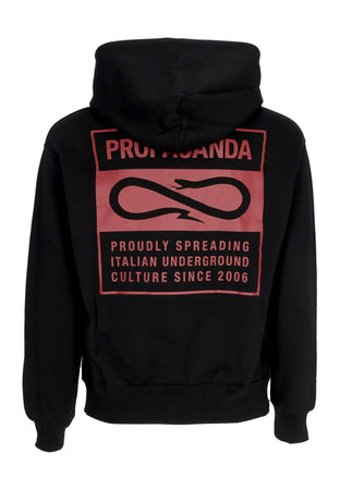 PROPAGANDA Felpa Cappuccio Uomo Label Og Hoodie Black da uomo