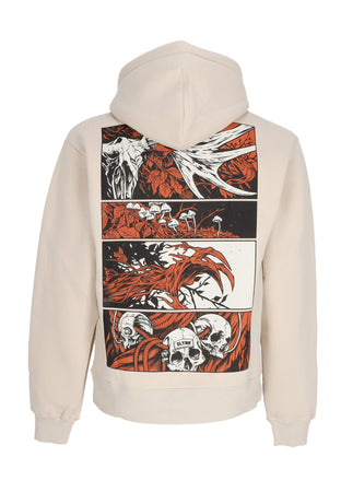 DOLLY NOIRE Felpa Cappuccio Uomo Leshen Comic Hoodie Beige da uomo