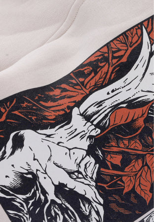 DOLLY NOIRE Felpa Cappuccio Uomo Leshen Comic Hoodie Beige da uomo