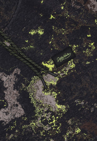 DOLLY NOIRE Felpa Cappuccio Uomo Leshen Dark Chemical Hoodie Dark Camo da uomo