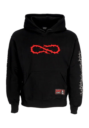 PROPAGANDA Felpa Cappuccio Uomo Logo Crown Hoodie Black da uomo