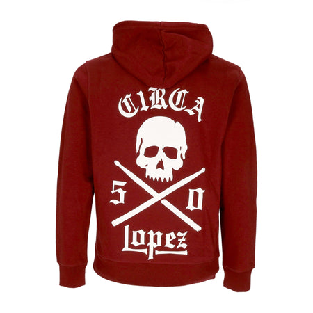 C1RCA Felpa Cappuccio Uomo Lopez 50 Hoodie Burgundy da uomo