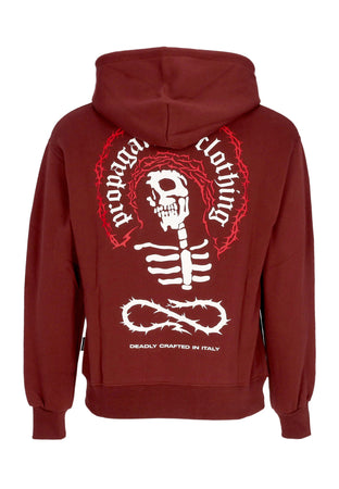 PROPAGANDA Felpa Cappuccio Uomo Misery Hoodie Garnet da uomo