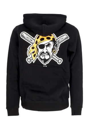 47 BRAND Felpa Cappuccio Uomo Mlb Backer Burnside Hoodie Pitpir Jet Black da uomo