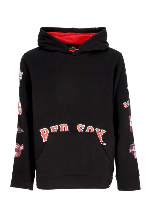 FANATICS BRANDED Felpa Cappuccio Uomo Mlb Fundamental Pullover Hoodie Bosred Black/athletic Red da uomo