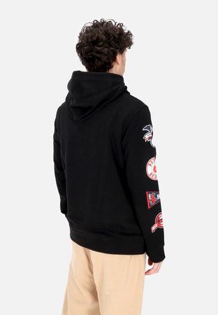 FANATICS BRANDED Felpa Cappuccio Uomo Mlb Fundamental Pullover Hoodie Bosred Black/athletic Red da uomo