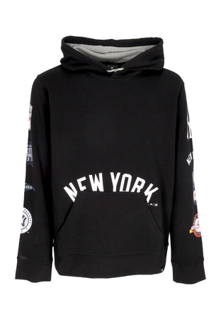 FANATICS BRANDED Felpa Cappuccio Uomo Mlb Fundamental Pullover Hoodie Neyyan Black/stone Grey da uomo