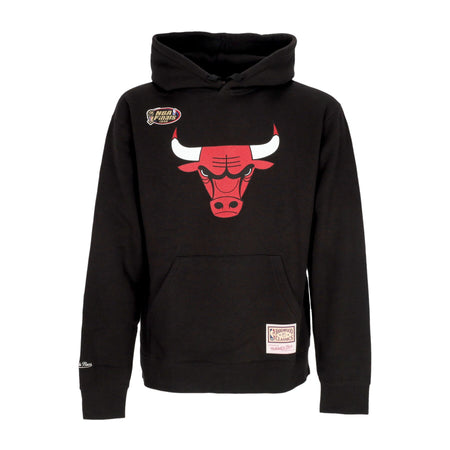 MITCHELL & NESS Felpa Cappuccio Uomo Nba Team Logo Hoodie Chibul Black da uomo