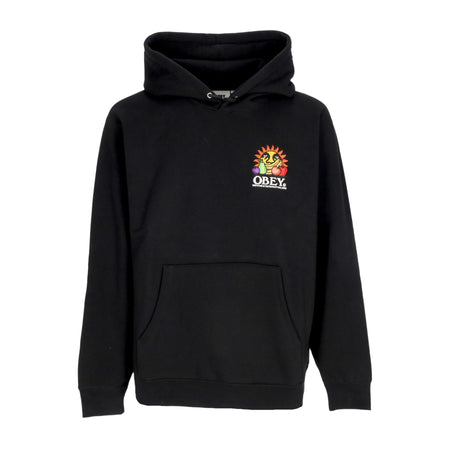 OBEY Felpa Cappuccio Uomo Our Labor Hoodie Fleece Black da uomo