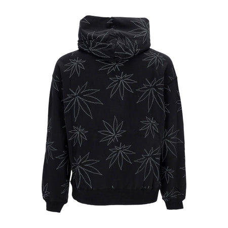 HUF Felpa Cappuccio Uomo Plantlife Fleece Hoodie Black da uomo