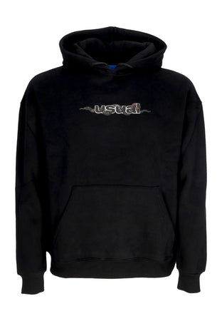 USUAL Felpa Cappuccio Uomo Poison Hoodie Black da uomo