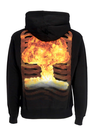 PROPAGANDA Felpa Cappuccio Uomo Ribs Atomic Hoodie Black da uomo