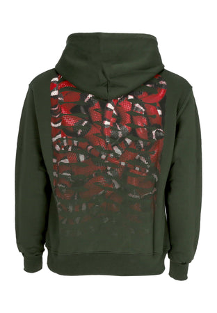 PROPAGANDA Felpa Cappuccio Uomo Ribs Coral Hoodie Pine da uomo