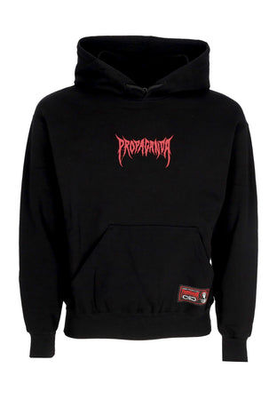 PROPAGANDA Felpa Cappuccio Uomo Ribs Crown Hoodie Black da uomo