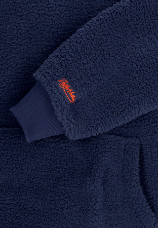 DOLLY NOIRE Felpa Cappuccio Uomo Sherpa Hoodie Navy da uomo