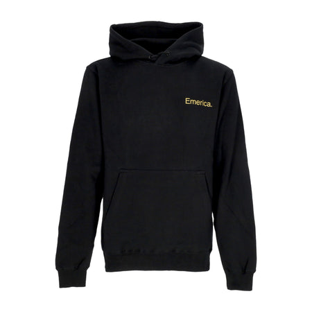 EMERICA Felpa Cappuccio Uomo This Is Skateboarding Hoodie Black da uomo