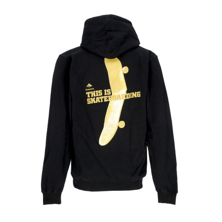 EMERICA Felpa Cappuccio Uomo This Is Skateboarding Hoodie Black da uomo