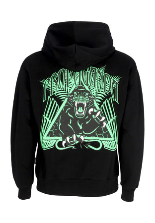 PROPAGANDA Felpa Cappuccio Uomo Triangle Panther Hoodie Black da uomo