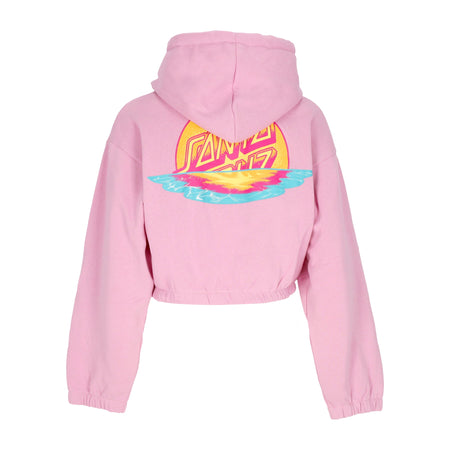 SANTA CRUZ Felpa Cappuccio Zip Donna Sunrise Dot Zip Hoodie Fondant Pink da donna