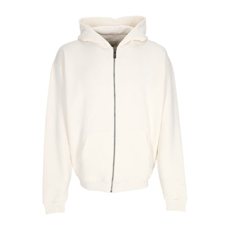 KARL KANI Felpa Cappuccio Zip Uomo Essential Zip Hoodie Off White da uomo