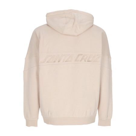 SANTA CRUZ Felpa Cappuccio Zip Uomo Tonal Strip Panel Zip Hoodie Oat da uomo