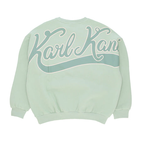 KARL KANI Felpa Girocollo Donna W Diner Crew Light Mint da donna