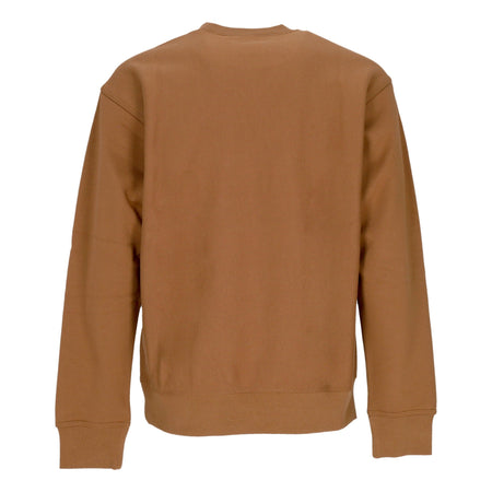 CARHARTT WIP Felpa Girocollo Uomo American Script Sweat Hamilton Brown da uomo