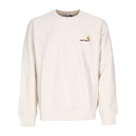 CARHARTT WIP Felpa Girocollo Uomo American Script Sweat Natural da uomo
