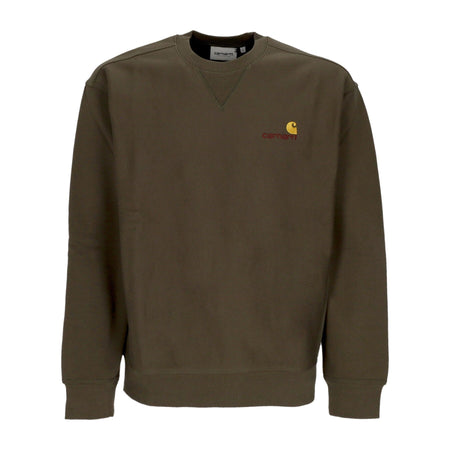 CARHARTT WIP Felpa Girocollo Uomo American Script Sweat Plant da uomo