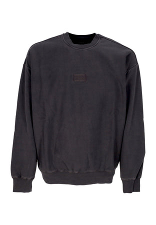 HUF Felpa Girocollo Uomo Mason Crewneck Fleece Washed Black da uomo