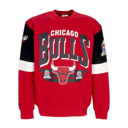 MITCHELL & NESS Felpa Girocollo Uomo Nba All Over Crew 3.0 Chibul Original Team Colors da uomo