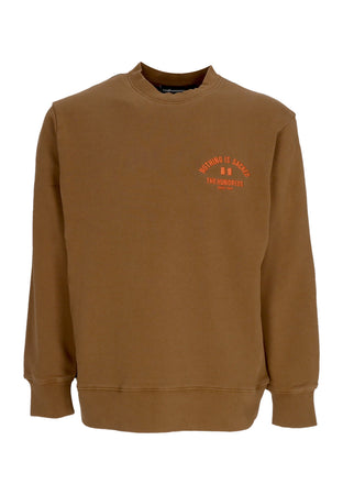 THE HUNDREDS Felpa Girocollo Uomo Temp Crewneck Brown da uomo