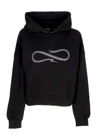 PROPAGANDA Felpa Leggera Cappuccio Corta Donna W Ribs Crop Top Hoodie Black da donna