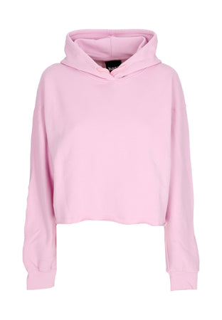 DISCLAIMER Felpa Leggera Cappuccio Corta Donna W Strass Logo Crop Hoodie Pink/strass Boreal da donna