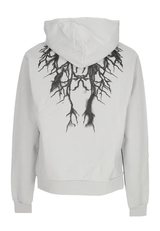 PHOBIA Felpa Leggera Cappuccio Uomo Black Lightning Hoodie Grey da uomo