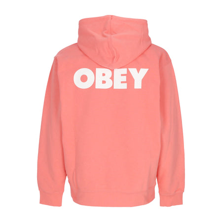OBEY Felpa Leggera Cappuccio Uomo Bold Hood Premium French Terry Shell Pink da uomo