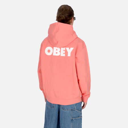 OBEY Felpa Leggera Cappuccio Uomo Bold Hood Premium French Terry Shell Pink da uomo