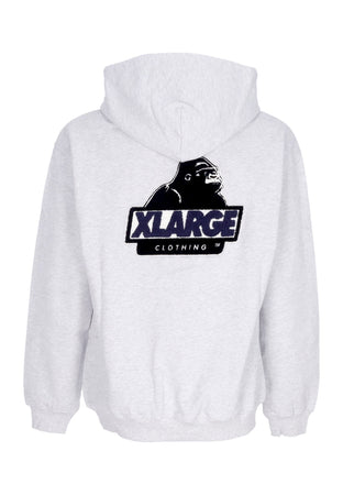 XLARGE Felpa Leggera Cappuccio Uomo Chenille Slanted Og Pullover Hooded Ash da uomo