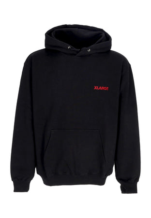 XLARGE Felpa Leggera Cappuccio Uomo Chenille Slanted Og Pullover Hooded Black da uomo