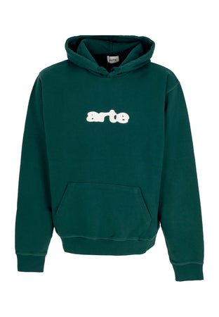 ARTE Felpa Leggera Cappuccio Uomo Embroidery Logo Hoodie Green da uomo