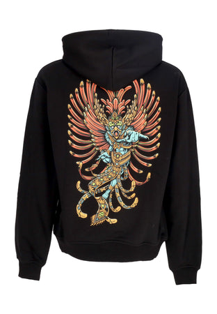 DOLLY NOIRE Felpa Leggera Cappuccio Uomo Garuda Hoodie Black da uomo