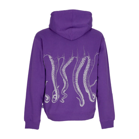 OCTOPUS Felpa Leggera Cappuccio Uomo Outline Logo Hoodie Purple da uomo
