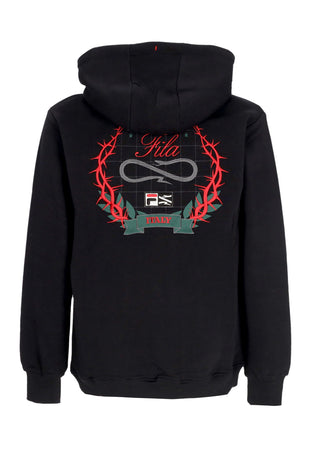 PROPAGANDA Felpa Leggera Cappuccio Uomo Pes Phuket Hoodie X Fila Black da uomo