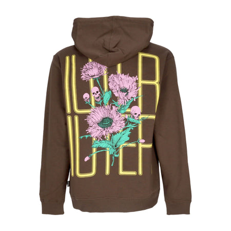 IUTER Felpa Leggera Cappuccio Uomo Spine Skulls Hoodie Dusty White da uomo