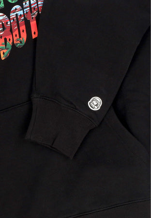 BILLIONAIRE BOYS CLUB Felpa Leggera Cappuccio Uomo Tropical Island Fill Arch Logo Popover Hoodie Black da uomo