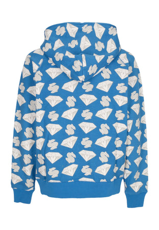 BILLIONAIRE BOYS CLUB Felpa Leggera Cappuccio Zip Uomo Diamonds & Dollars Zip-through Hooded Blue da uomo