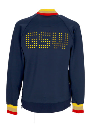 NIKE NBA Felpa Leggera College Uomo Nba City Edition Dri-fit Showtime L/s Full-zip Top Golwar College Navy/college Navy/university Red da uomo