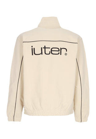 IUTER Felpa Leggera Collo Alto Uomo Grid Track Jacket Cream da uomo