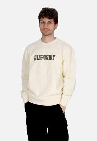 ELEMENT Felpa Leggera Girocollo Uomo Cornell Cipher Crewneck Egret da uomo